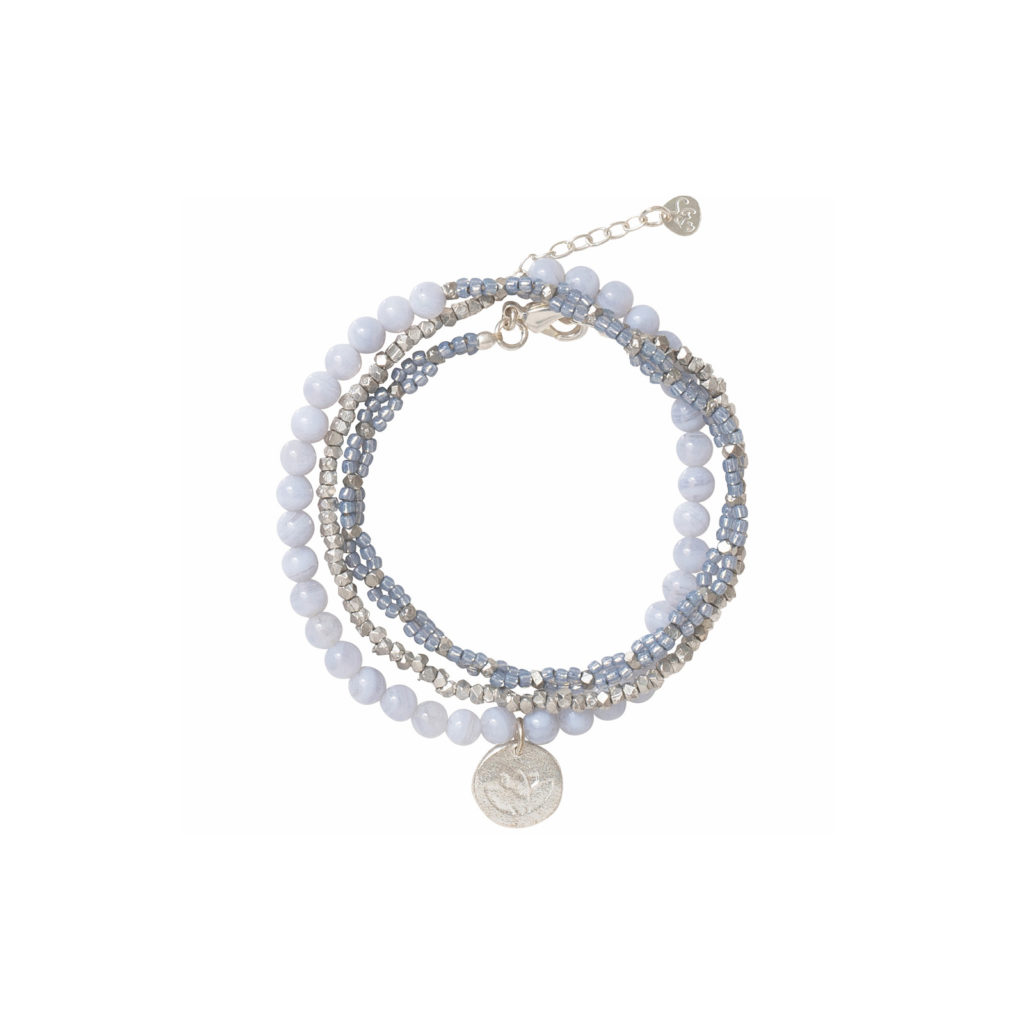 Blauer Achat Silber Armband von A beautiful Story