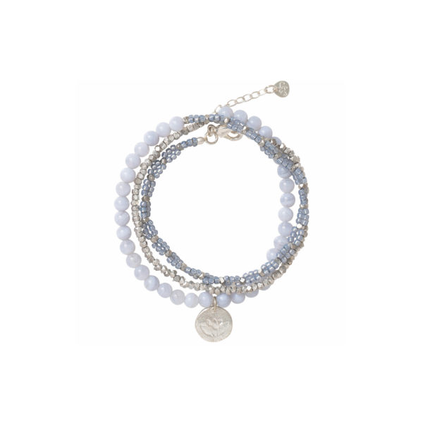 Blauer Achat Silber Armband von A beautiful Story