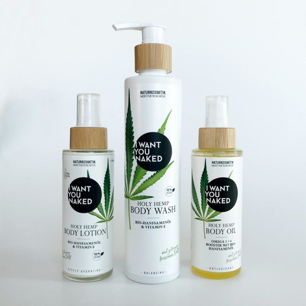 3 Produkte Body Lotion Body Wash Body Oil Holy Hemp