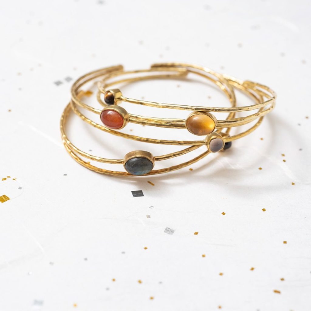 Birthday Rosenquarz Karneol Gold Armband