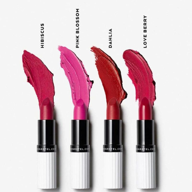 4 Lippenstifte nebeneinander