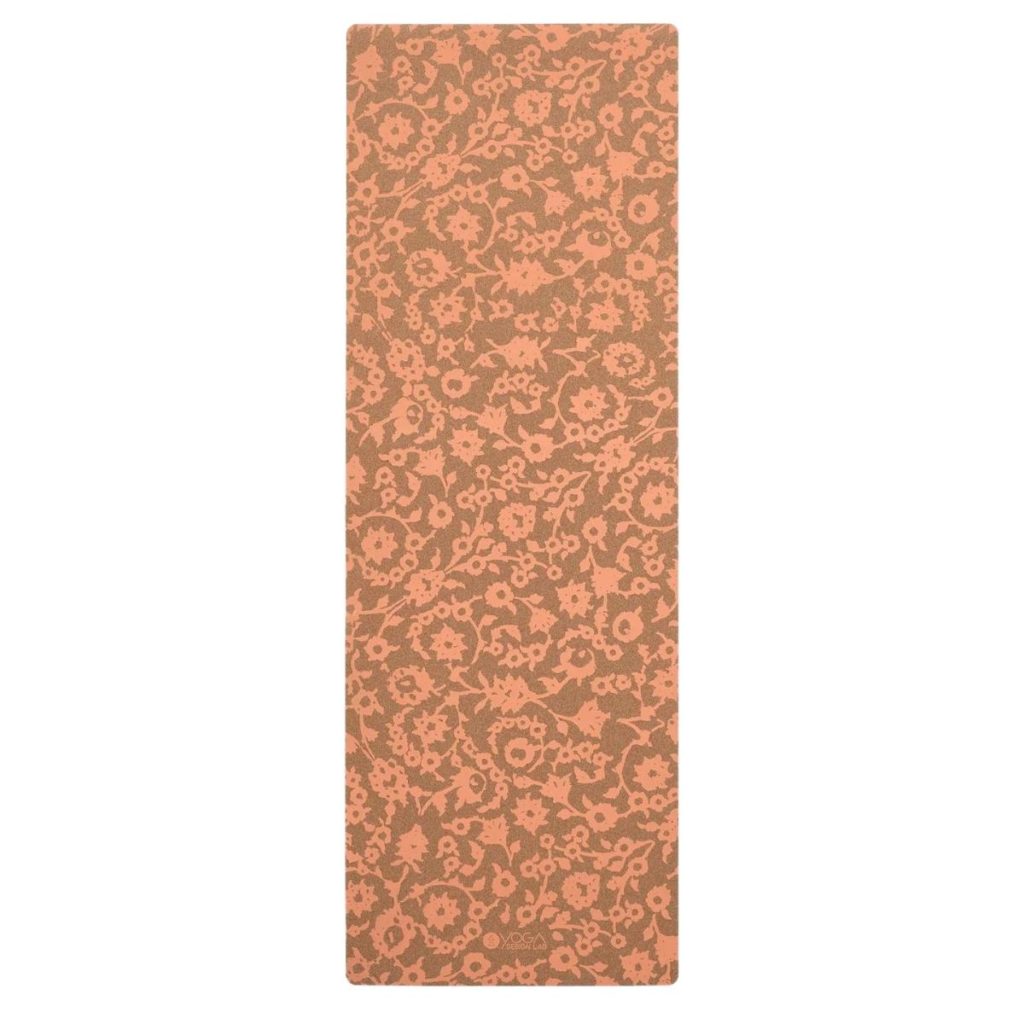 Cork Yogamatte im floralen Muster