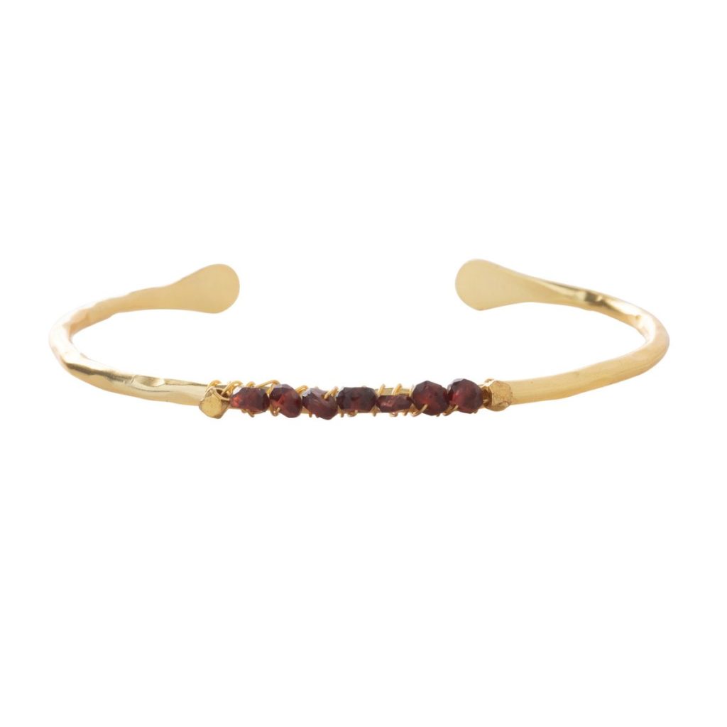 Devoted Granat Gold Armband