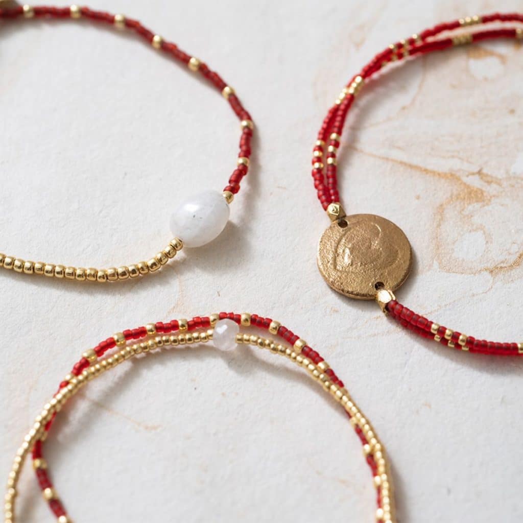 Friendship Mondstein Gold Armband