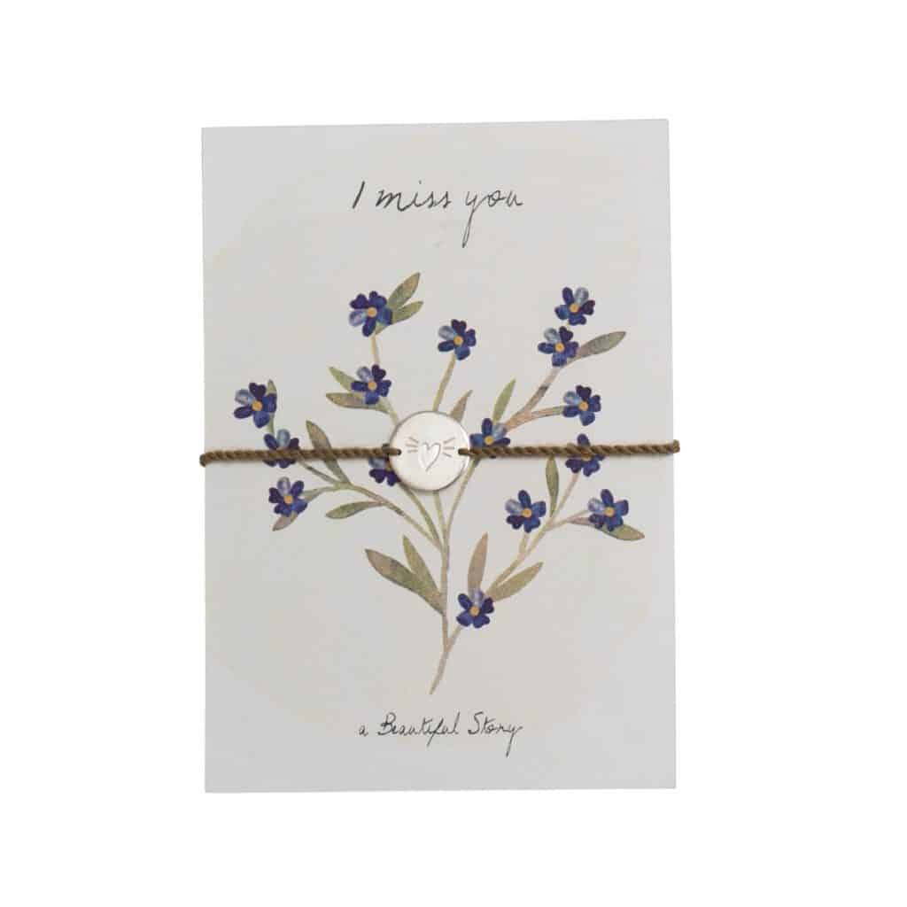 Schmuck Postkarte I miss you