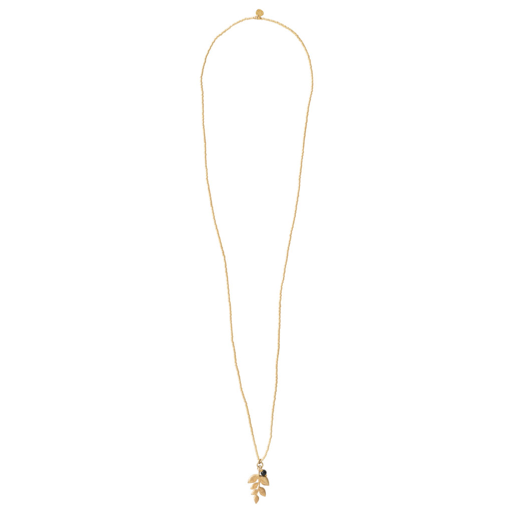 Paradise Black Onyx Gold Plated Halskette
