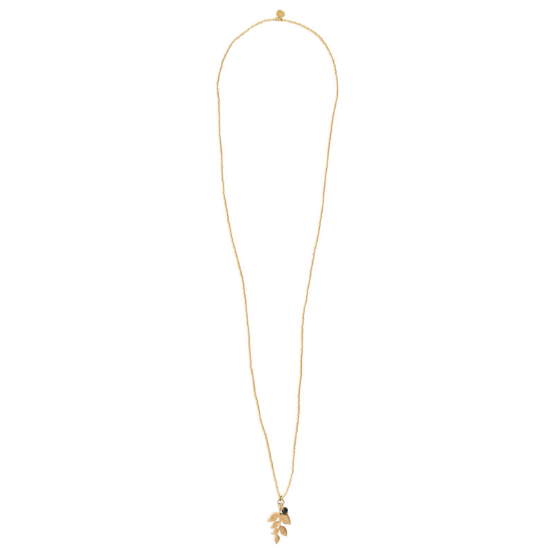 Paradise Black Onyx Gold Plated Halskette