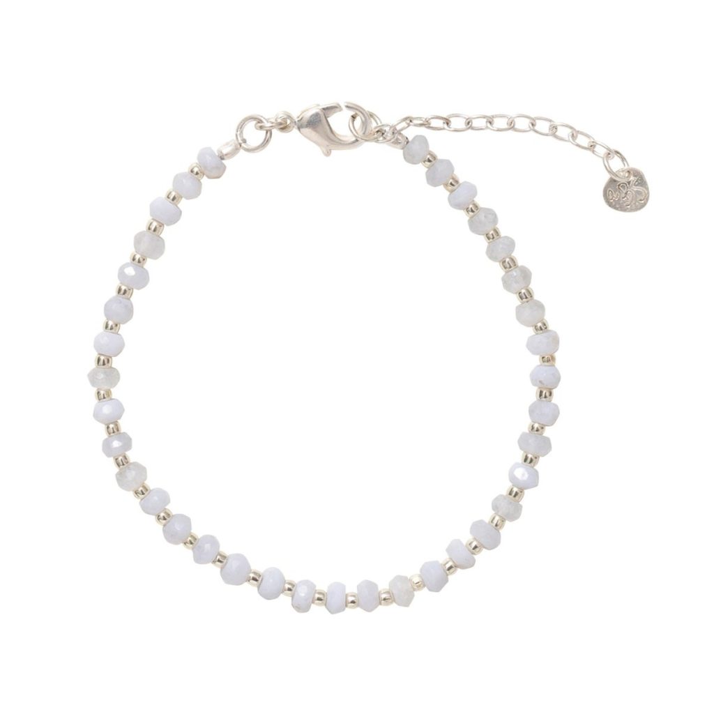 Energie Blue Lace Agate Silber Armband