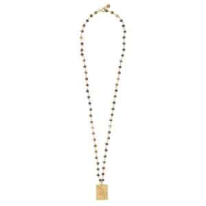 Radiate Tiger Eye Gold Halskette