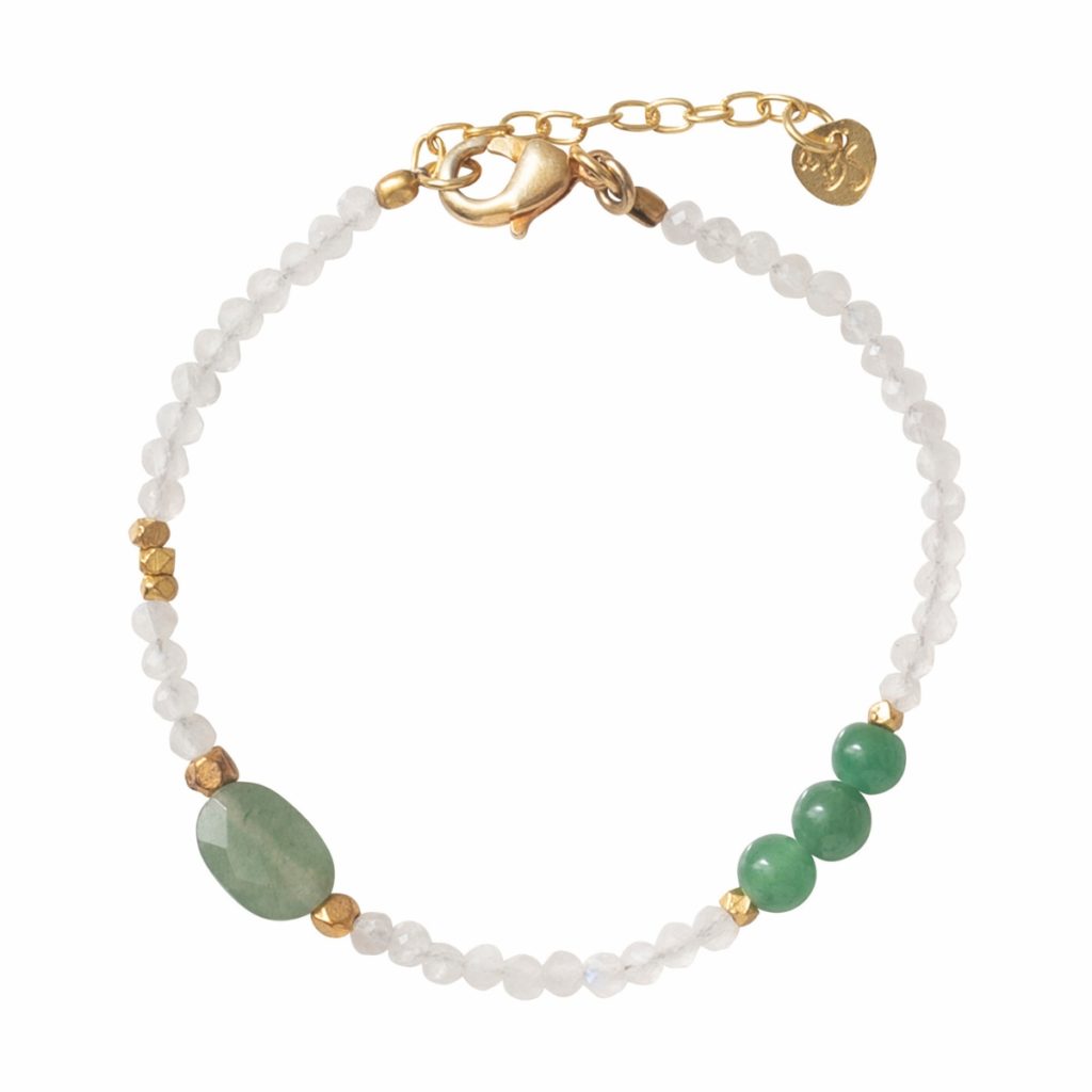 Sweet Mondstein Aventurin Gold Armband