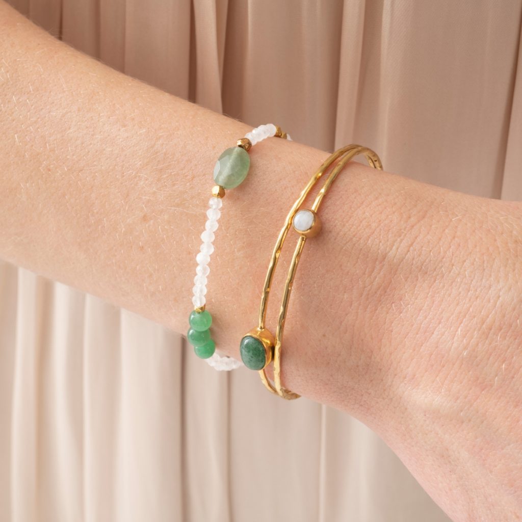 Sweet Mondstein Aventurin Gold Armband