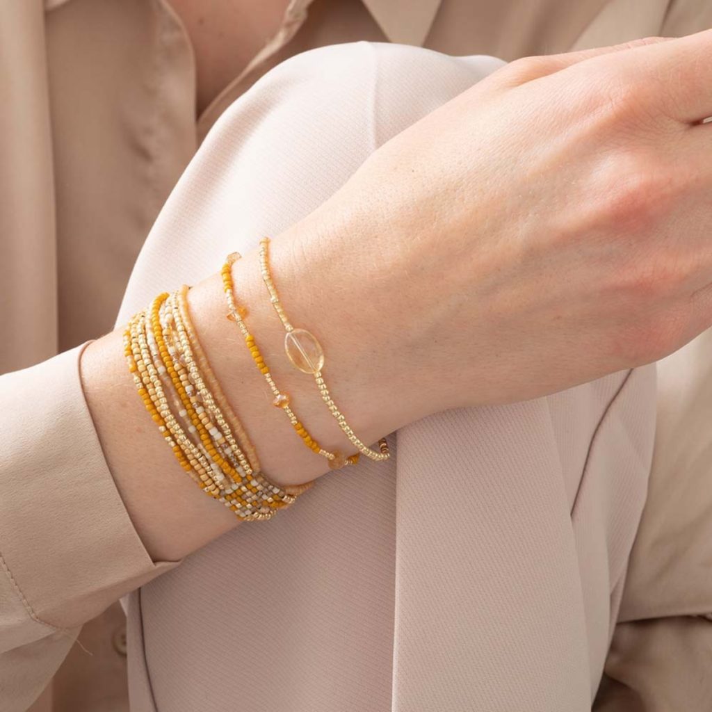 Warrior Citrin Gold Armband